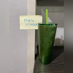 Starbucks green lemon color stainless steel